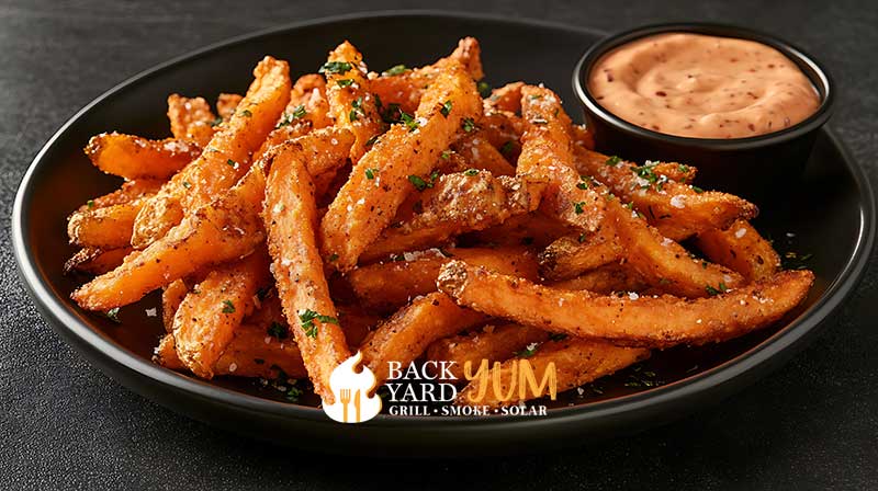 Fries with chipotle sauce dip