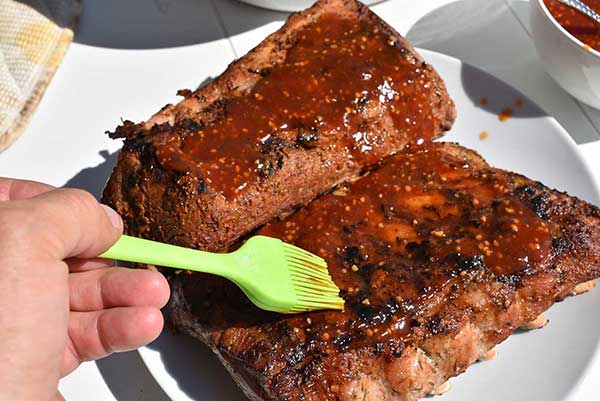 Applying Mop Sauce to your Sun Oven Ribs