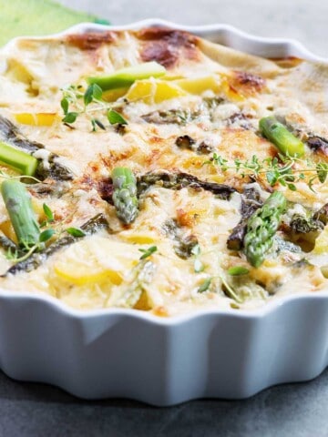 Asparagus and Brown rice casserole