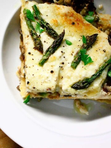 Asparagus lasagna