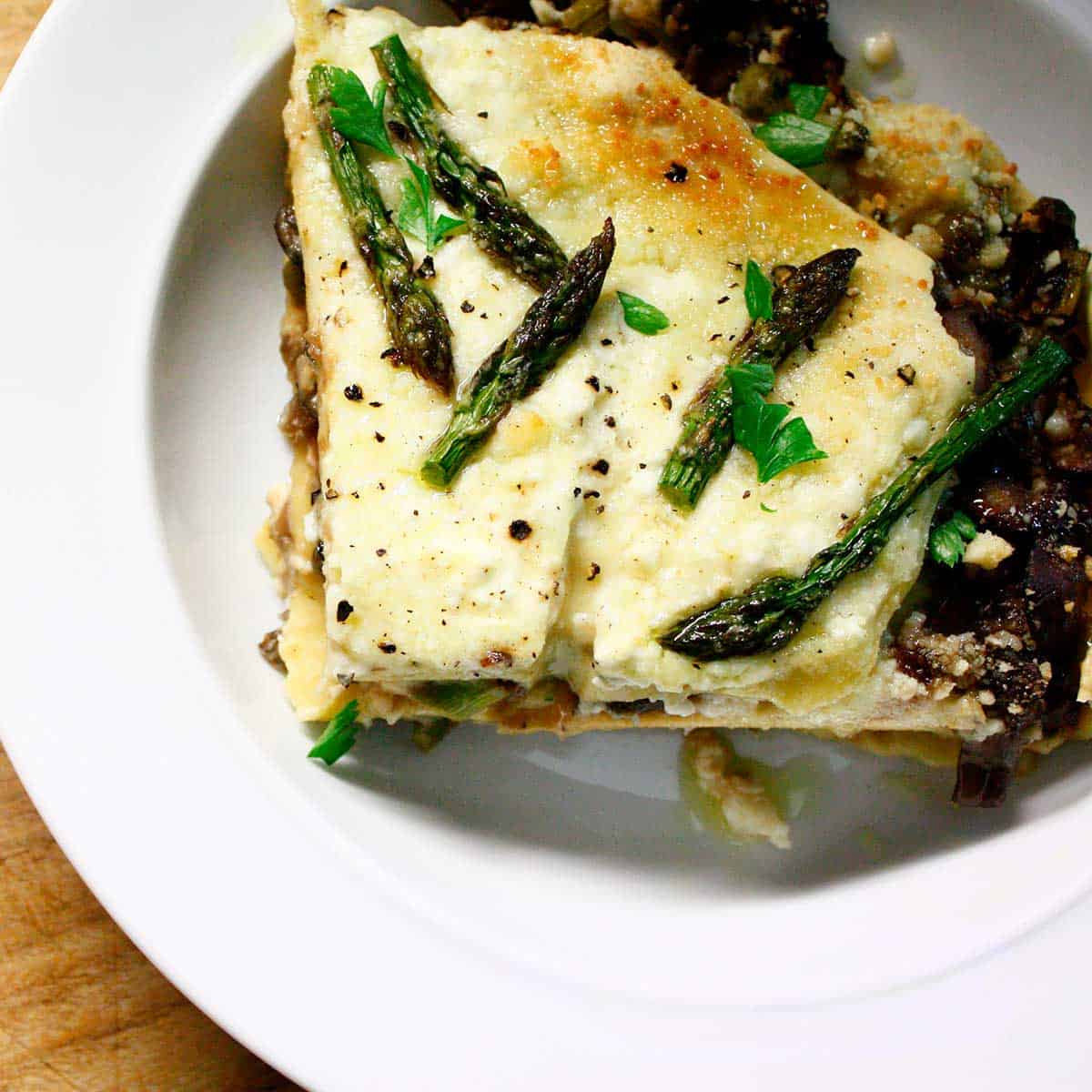 Asparagus lasagna