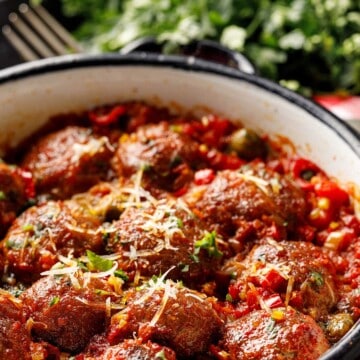 Greek Style Meatballs in Tomato Sauce