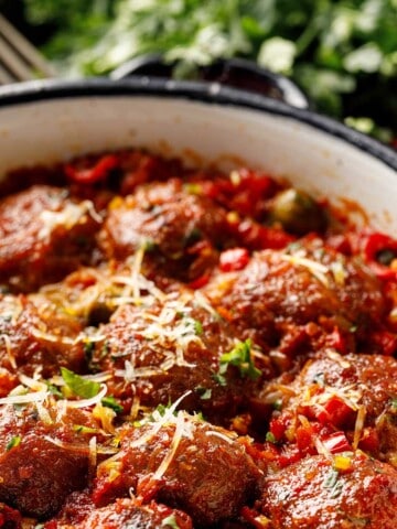 Greek Style Meatballs in Tomato Sauce