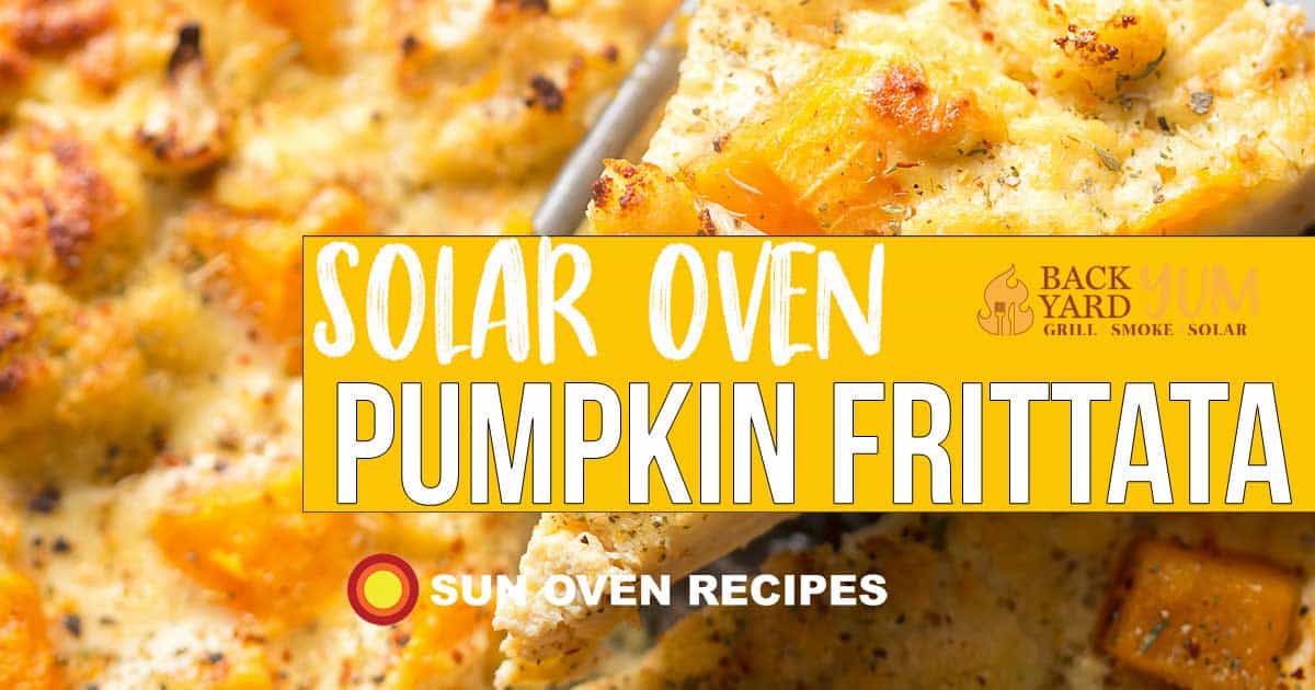 Solar baked pumpkin frittata recipe