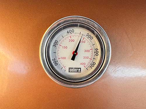 Preheat gas grill