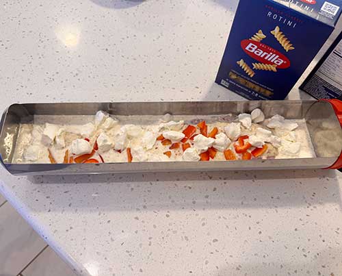 Add bell pepper and cream cheese