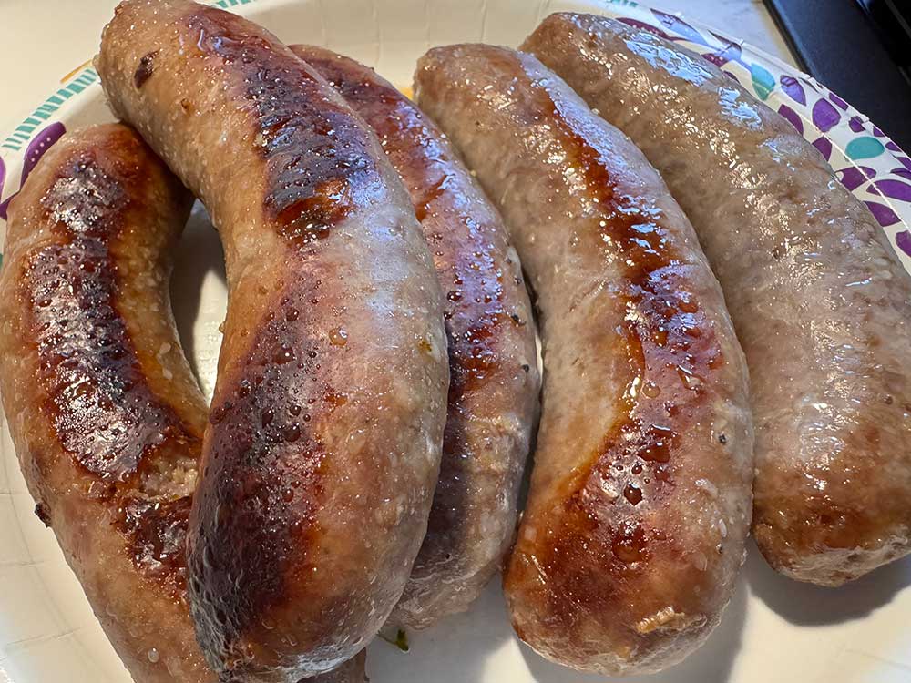 Brats are done!