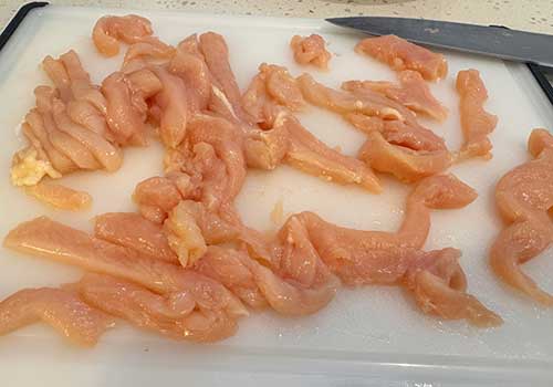 Slice your chicken thin