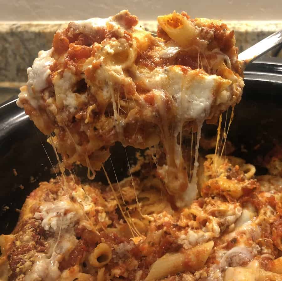 Cheesy solar baked pasta