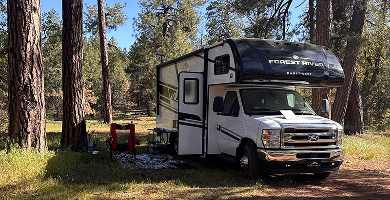 camp fajitas in the RV in Williams, AZ