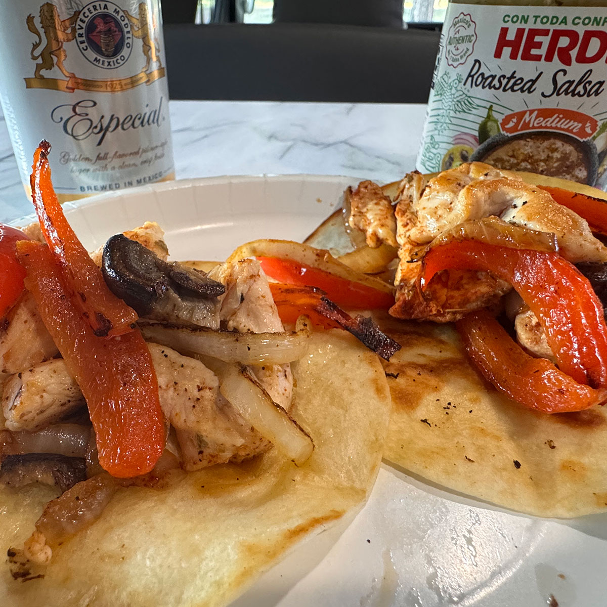 Camping fajitas