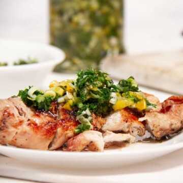 Grilled chicken with chimichurri sauce