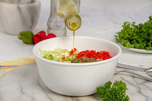 Mix the chimichurri ingredients