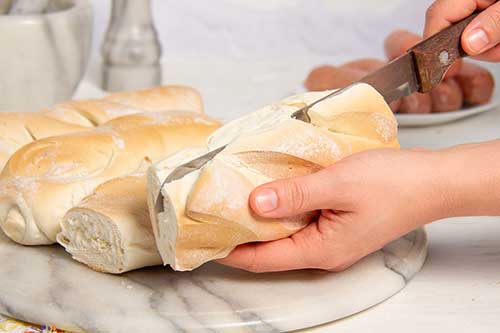 Cut the bread