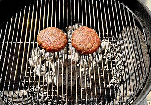 Put the burgers over direct heat