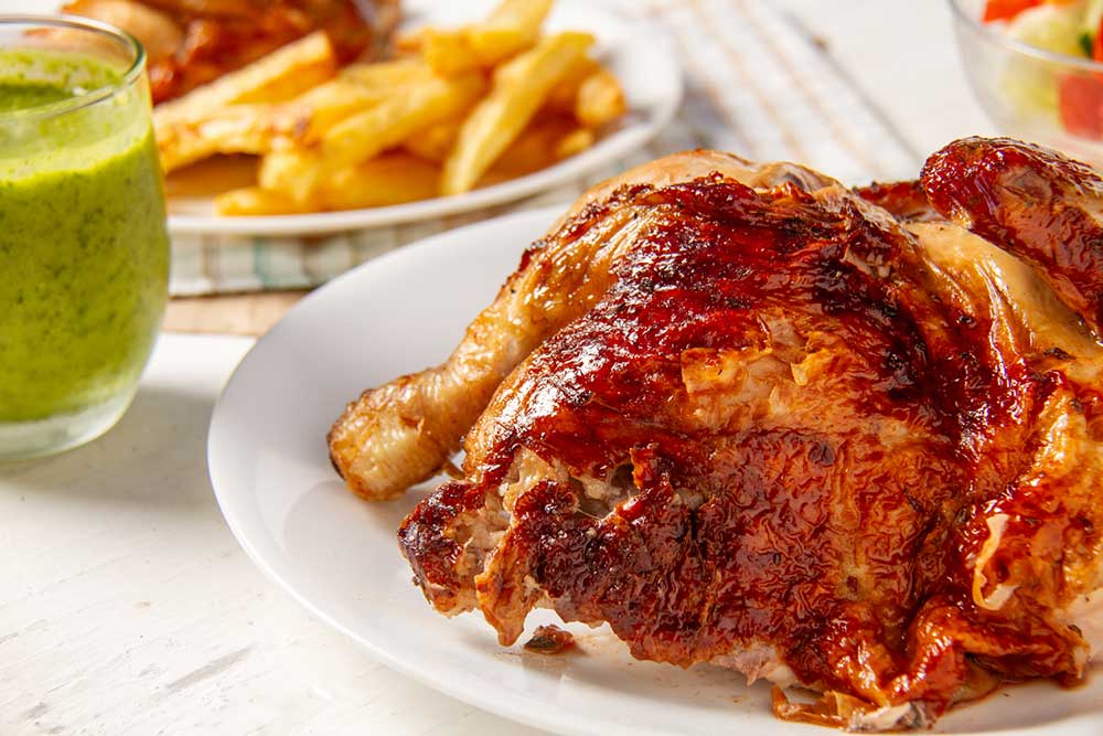 Roasted chicken with wonderful brown skin