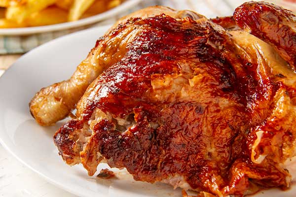 Check doneness of chicken and rest
